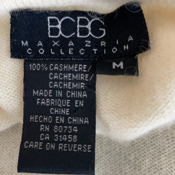 BCBG MAXAZRIA Collection 100% Cashmere Open Back Sweater size M - Picture 9 of 10